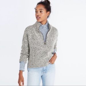 Madewell Marled Half zip sweater